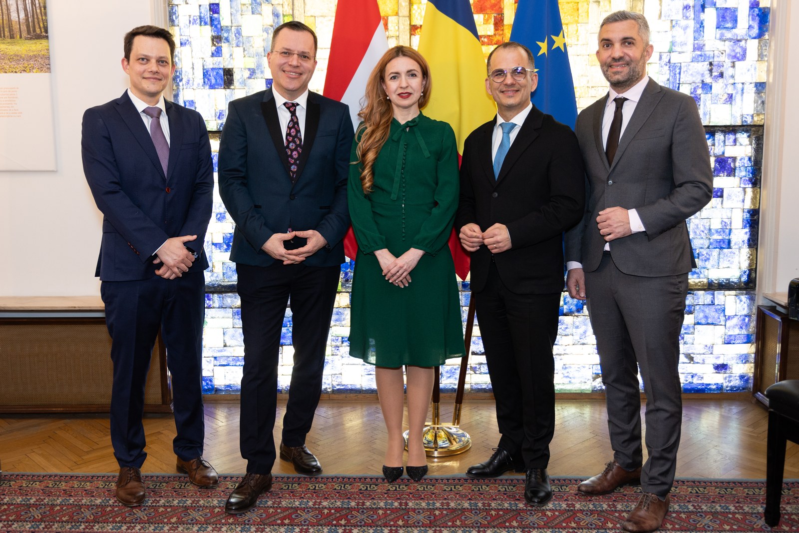 The Romania Connect founders at the Romanian Embassy in Vienna